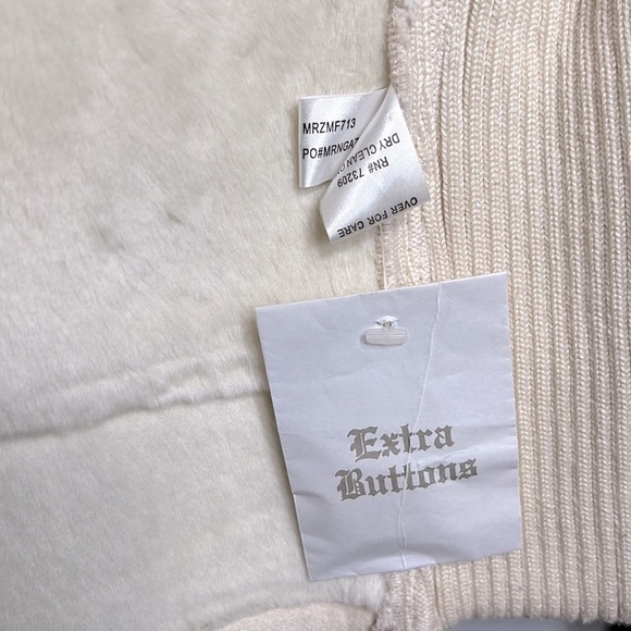 Bandolino Hooded Jacket with Faux Fur/Suede in Cream size S NWOT - Picture 12 of 16